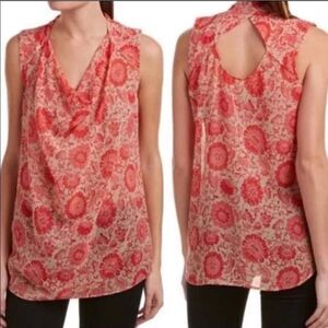 CAbi Vita Blouse Floral Print Size Large
